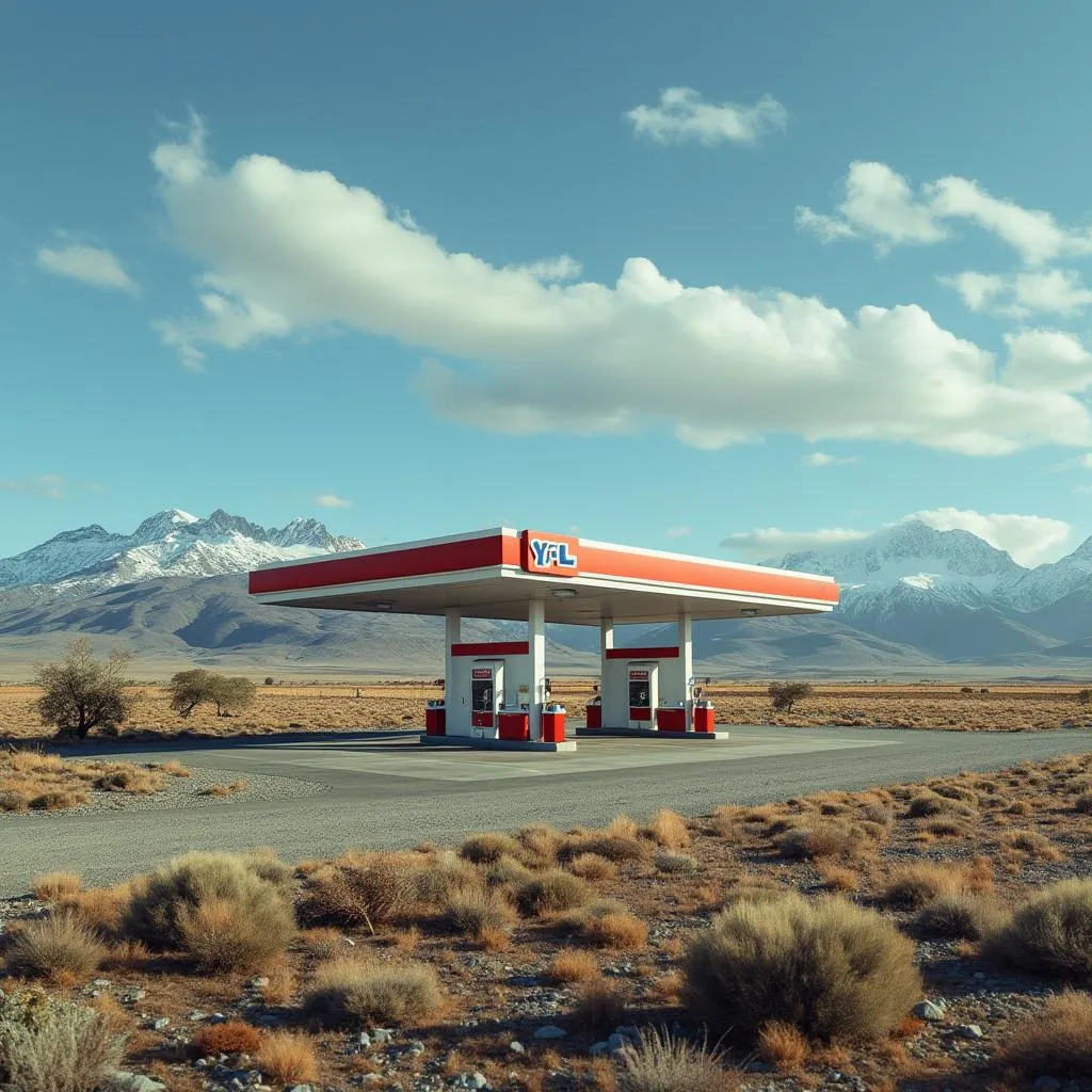Estación YPF en la Patagonia